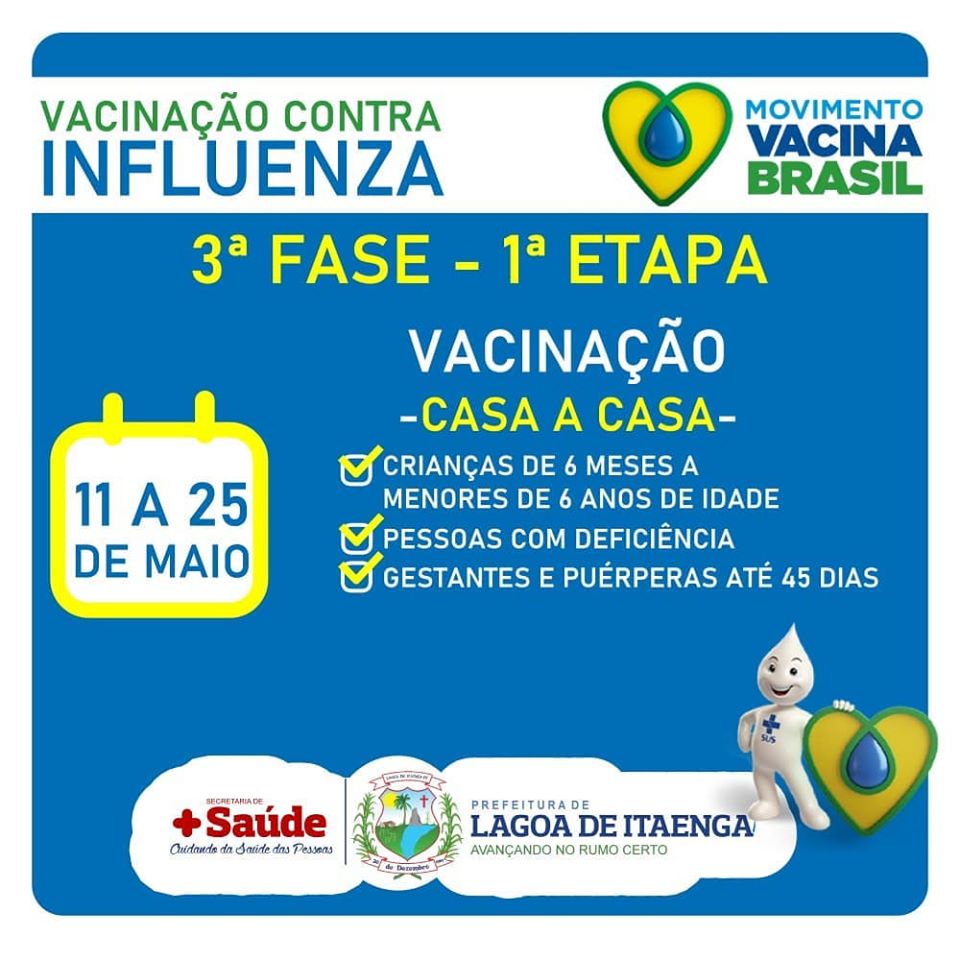 Vacinação contra INFLUENZA Prefeitura de Lagoa de Itaenga